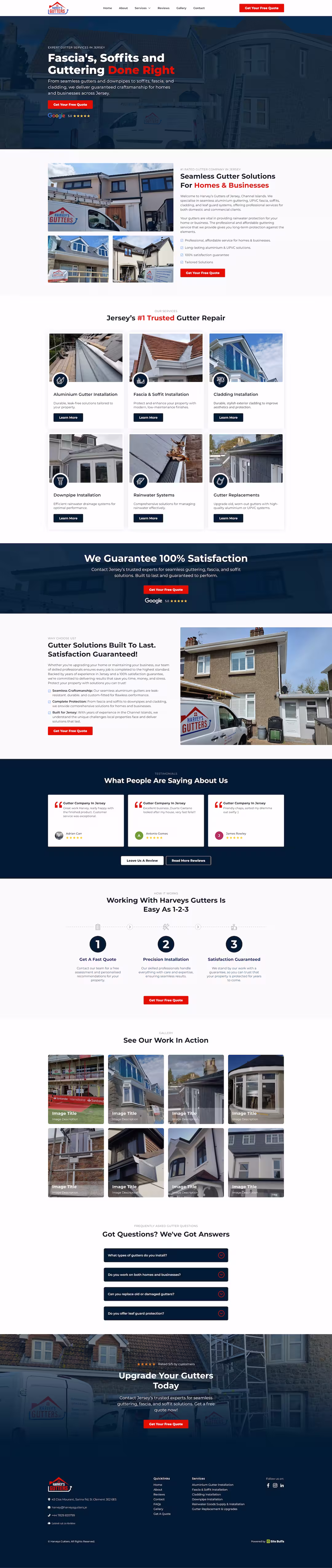 Harveys Gutters Homepage